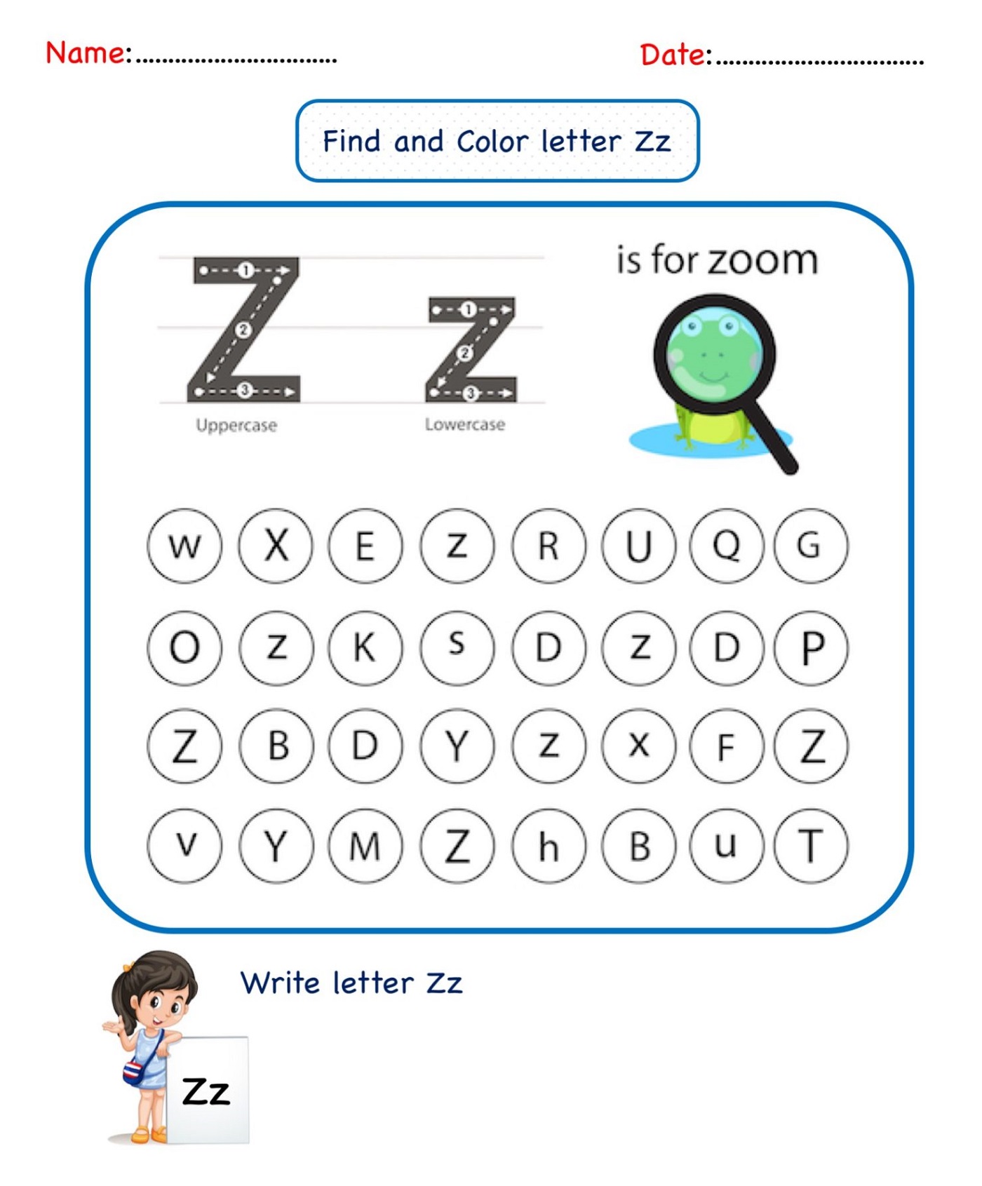 Letter Z Worksheets Zoom