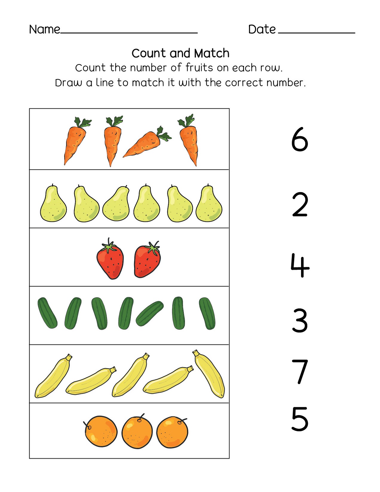 Number Worksheets For Preschool Count