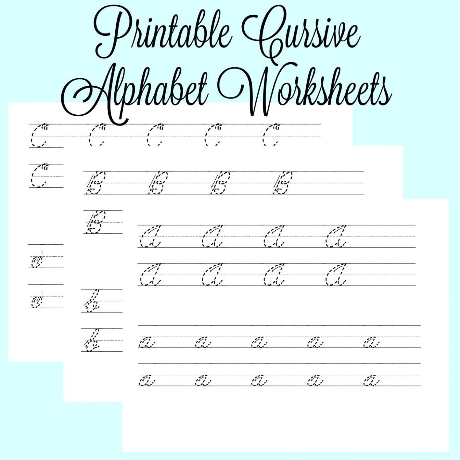Cursive Writing Worksheets Pdf Alphabet Tracing