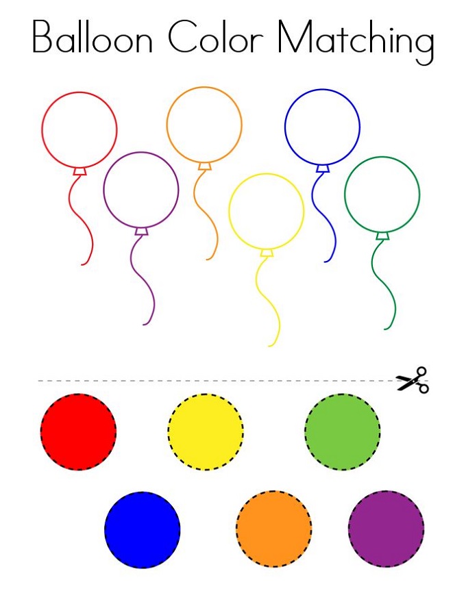 Learning Colors Worksheets Toddler