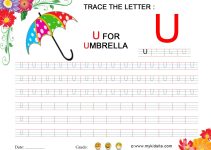 Letter U Worksheets Umbrella