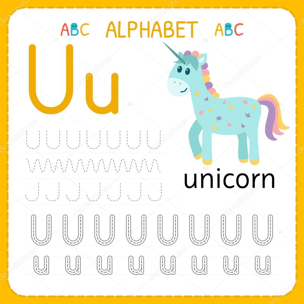 Letter U Worksheets Unicorn