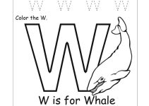Letter W Worksheets Whale