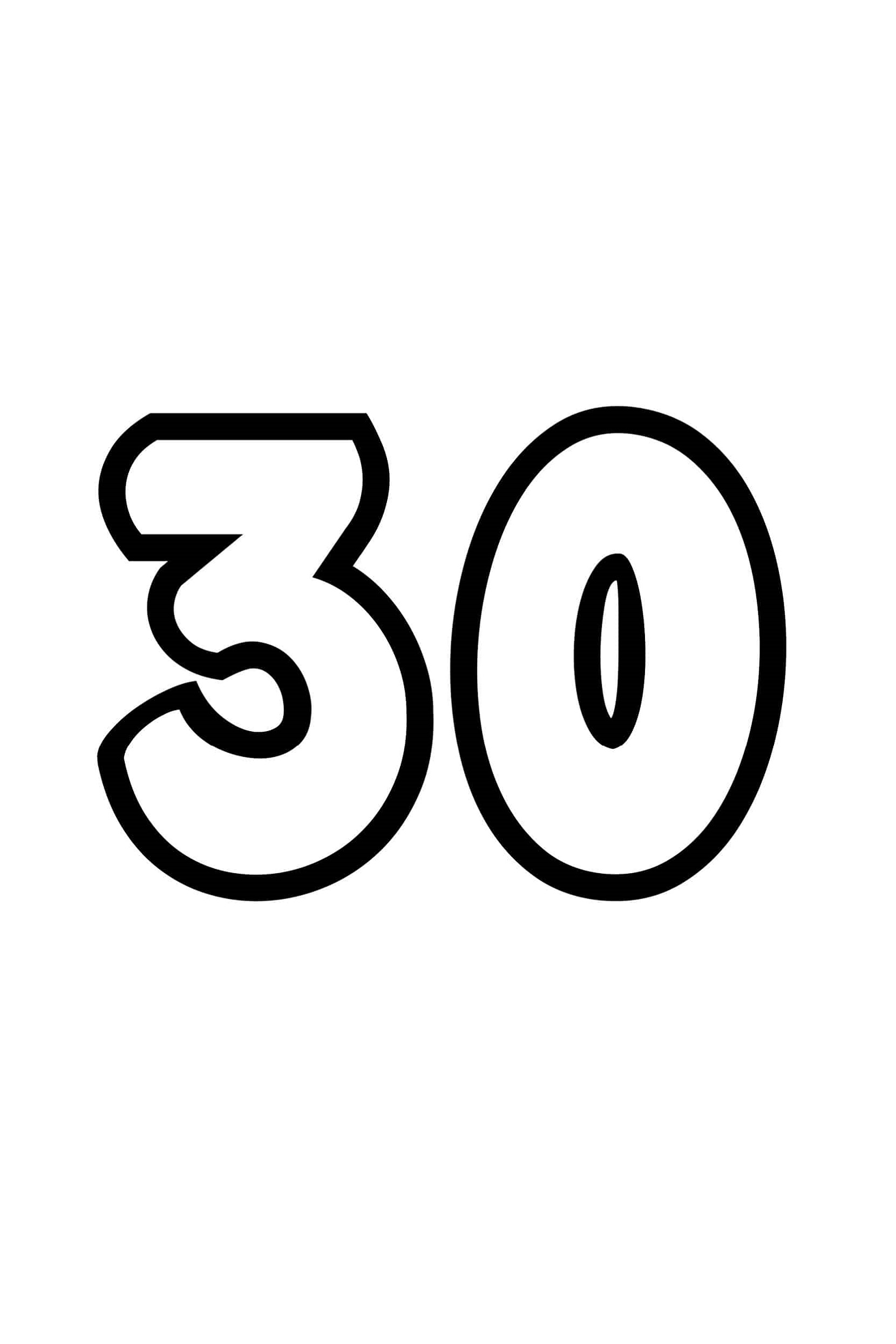 Number Printables 30