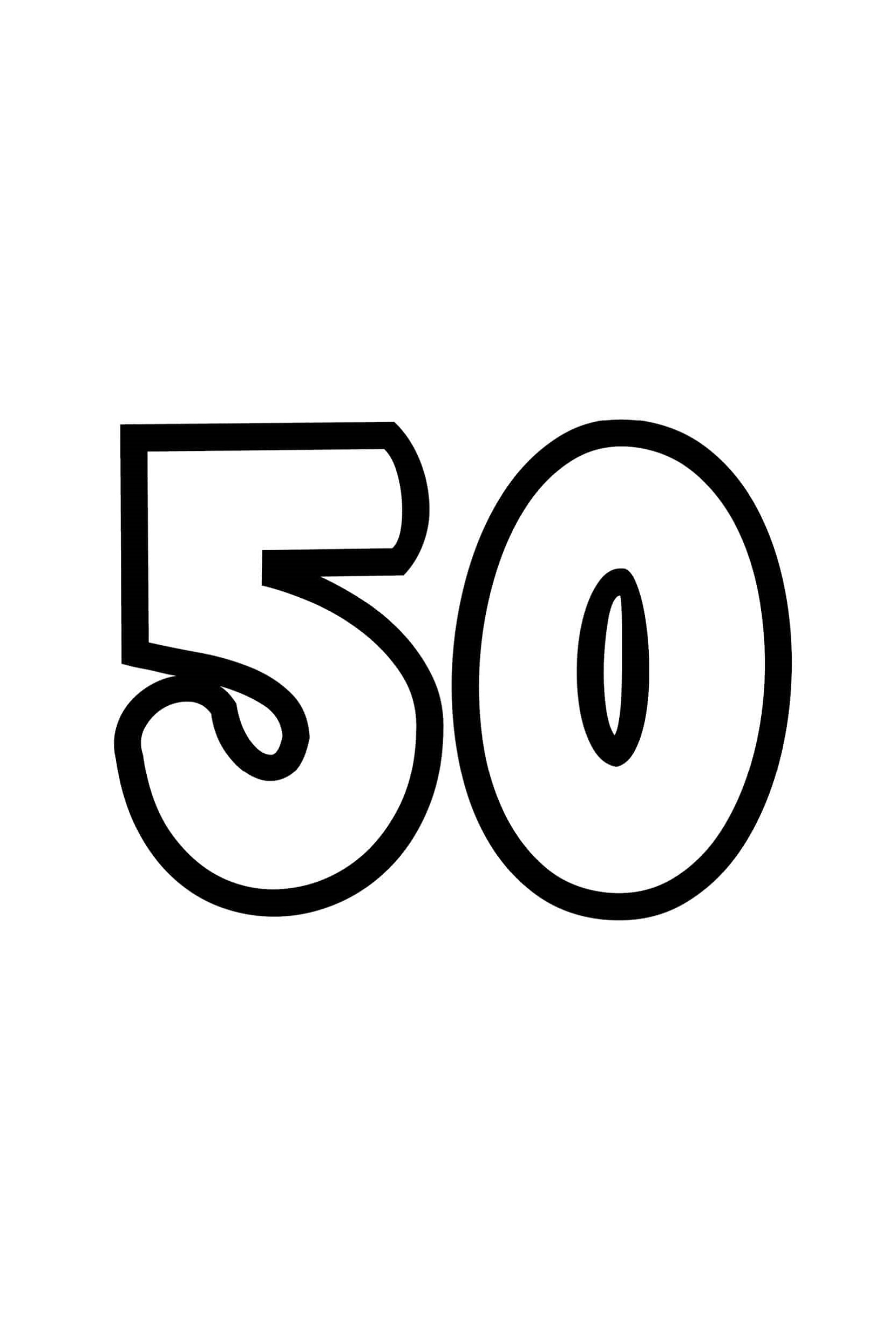 Number Printables 50