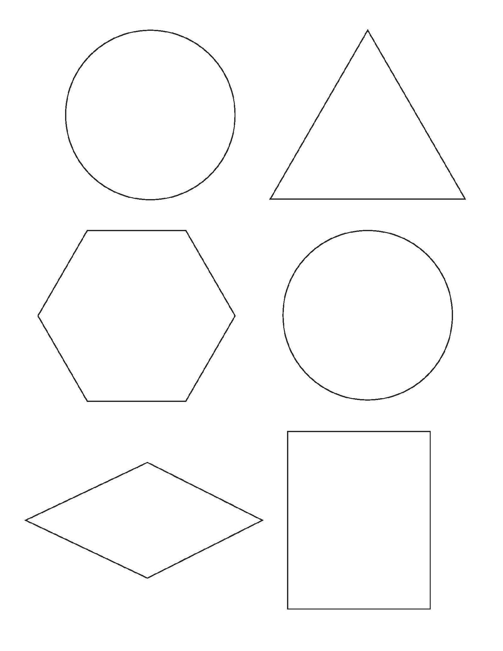 Printable Shapes Template