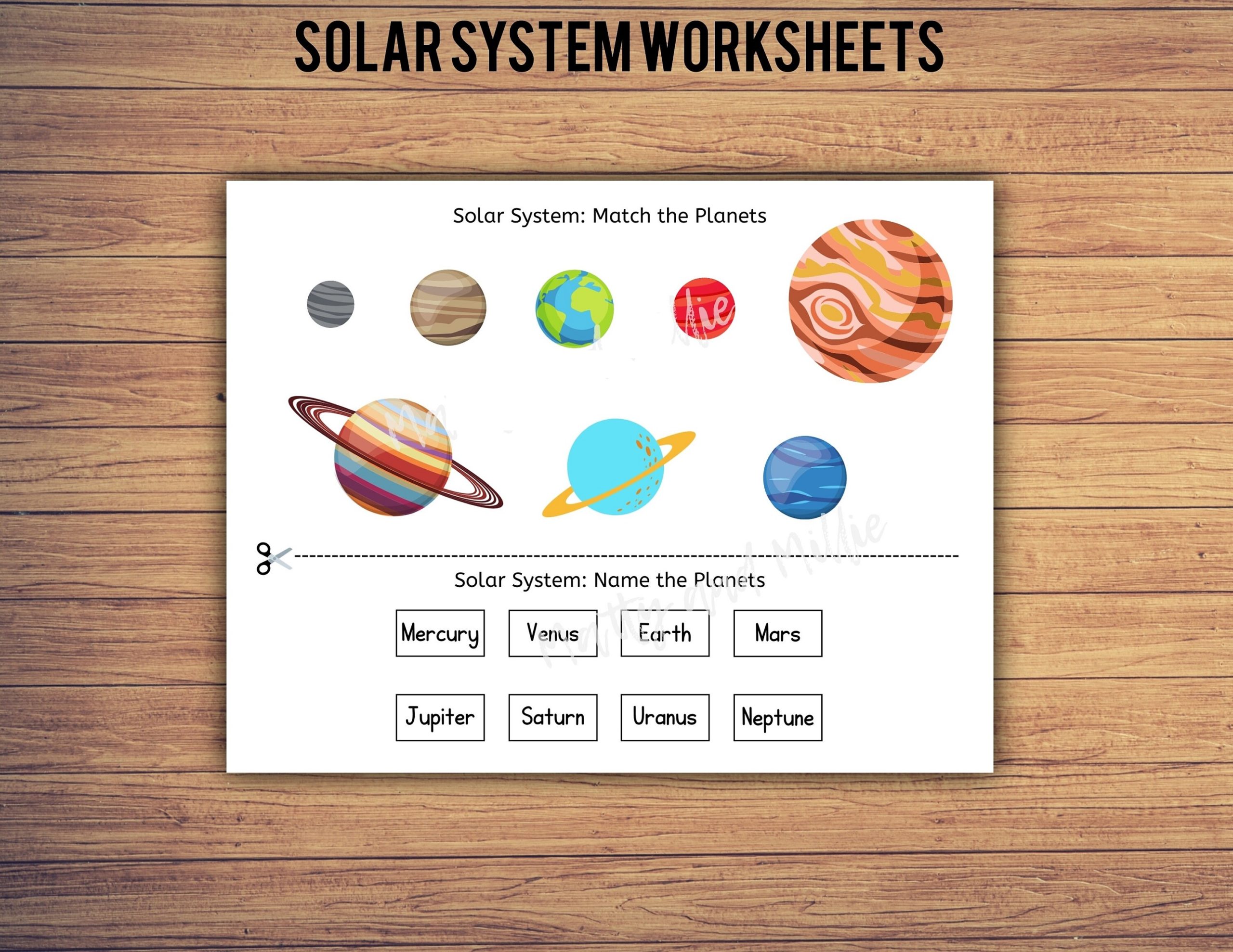 Solar System Worksheets Book