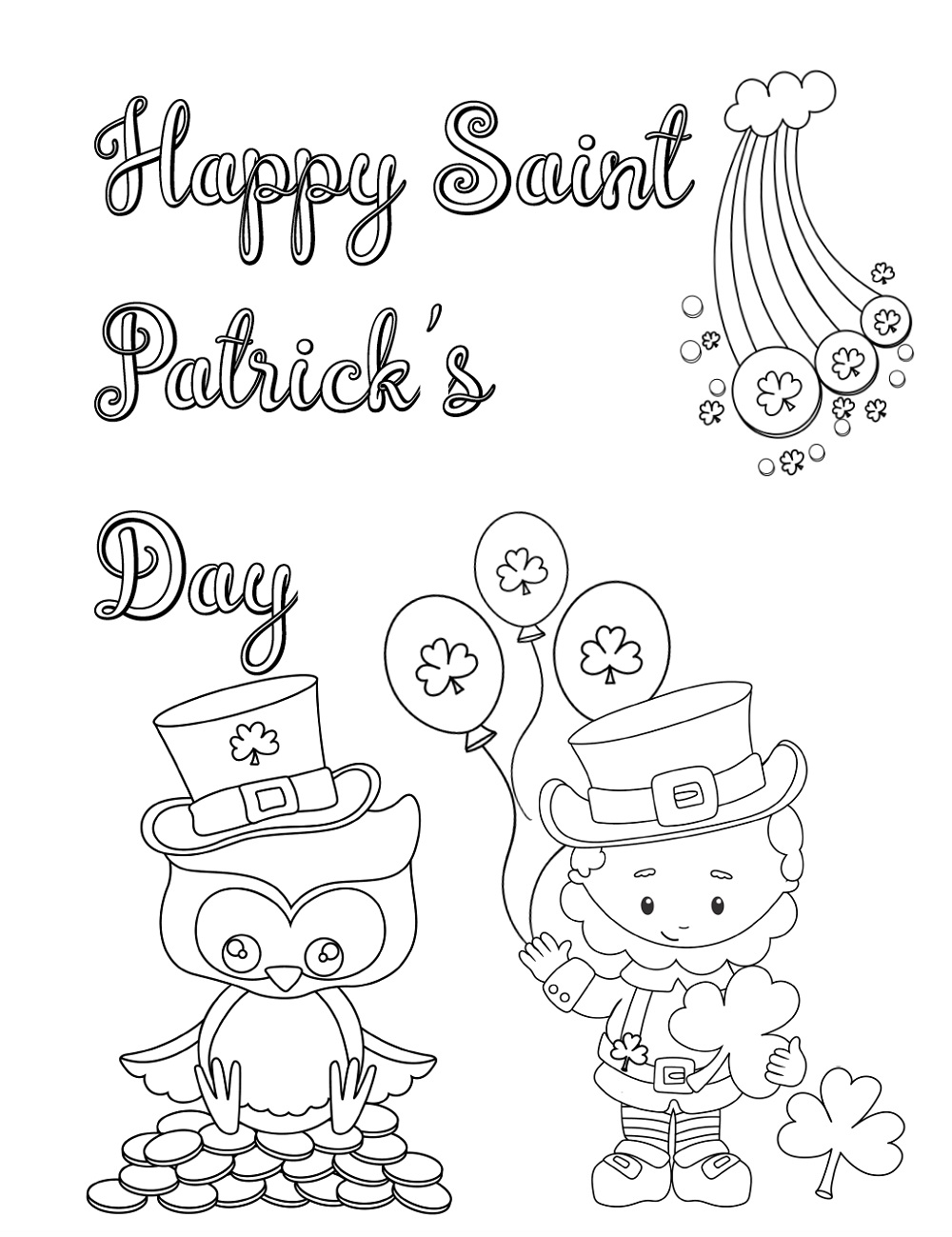 St Patrick's Day Printables Coloring