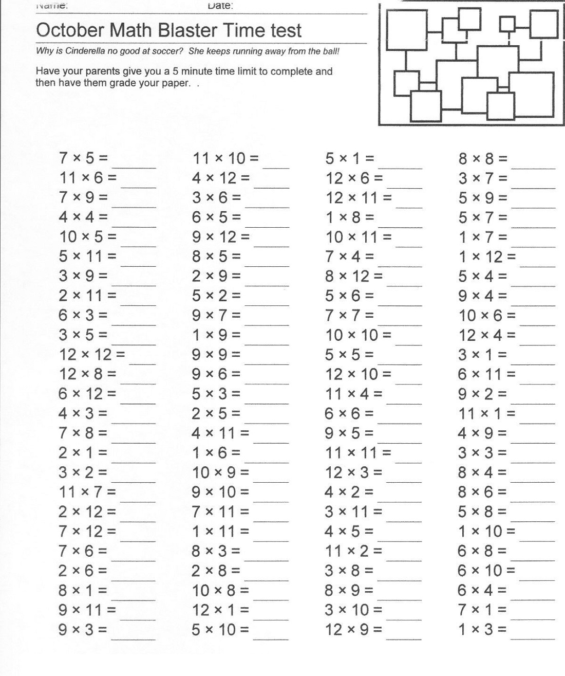 Times Tables Worksheets Teach Child