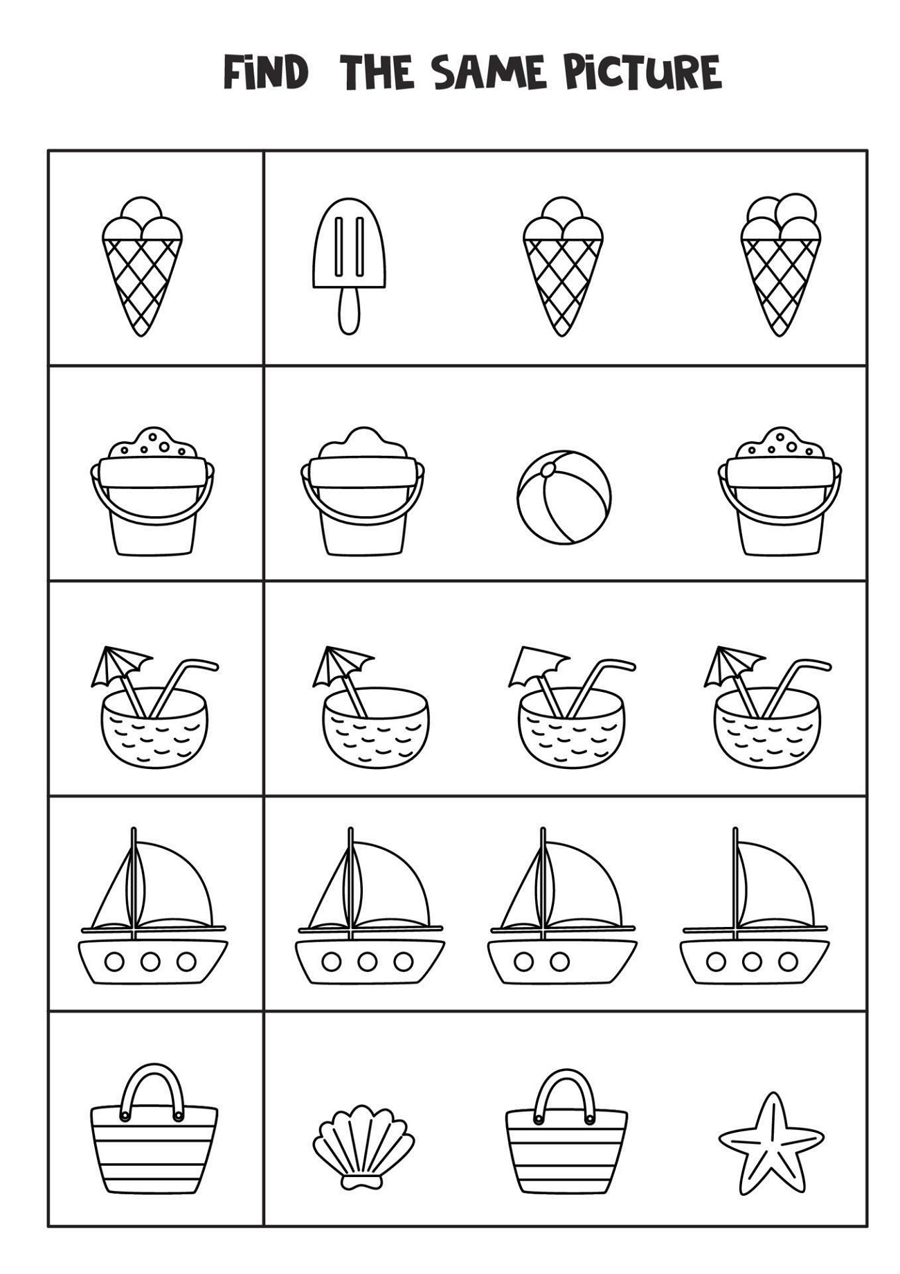 Worksheets For 2 Year Olds Find
