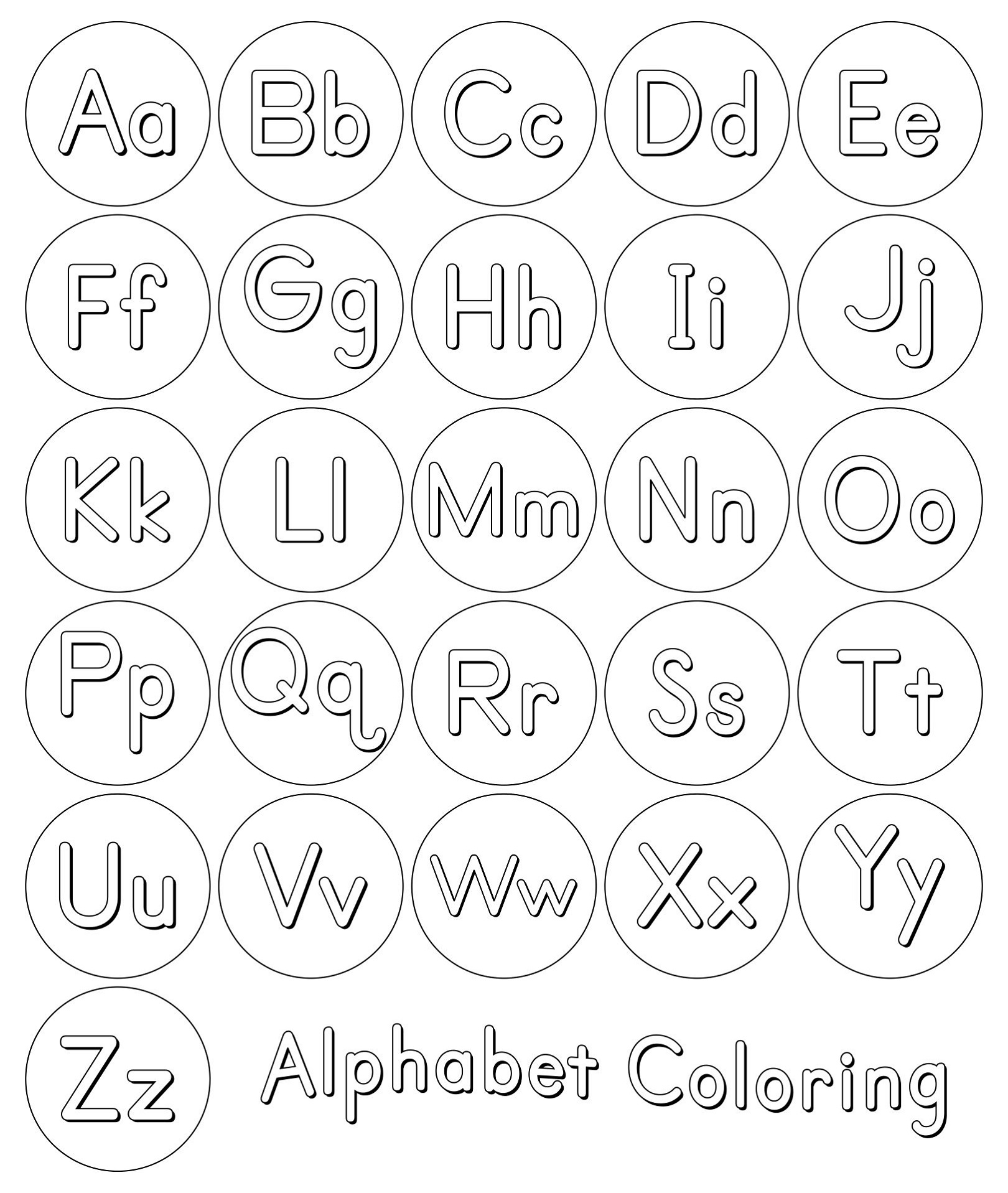 Alphabet Coloring Block