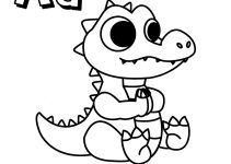 Alphabet Coloring Worksheet Alligator
